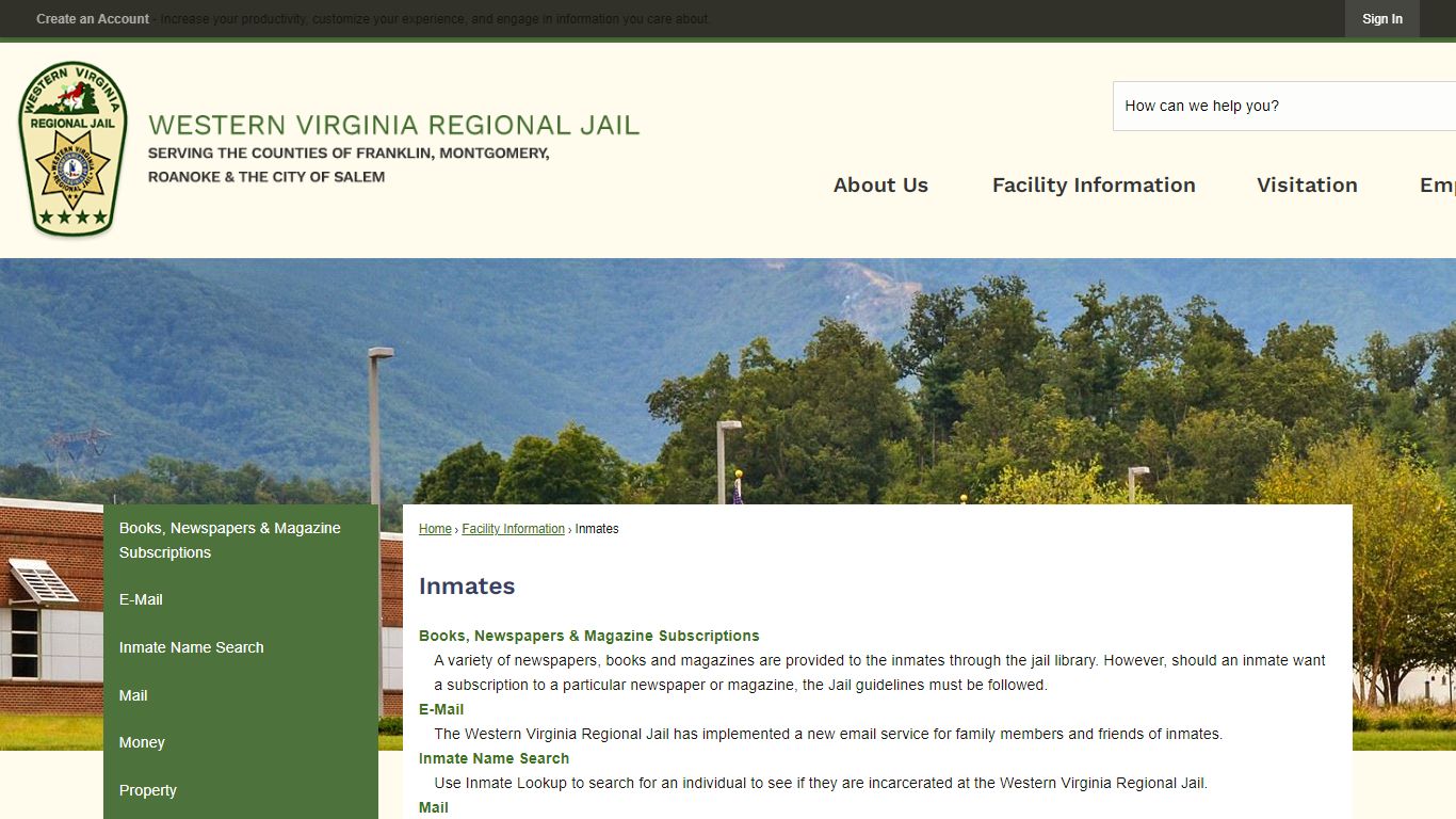 Inmates | Western Virginia Regional Jail, VA